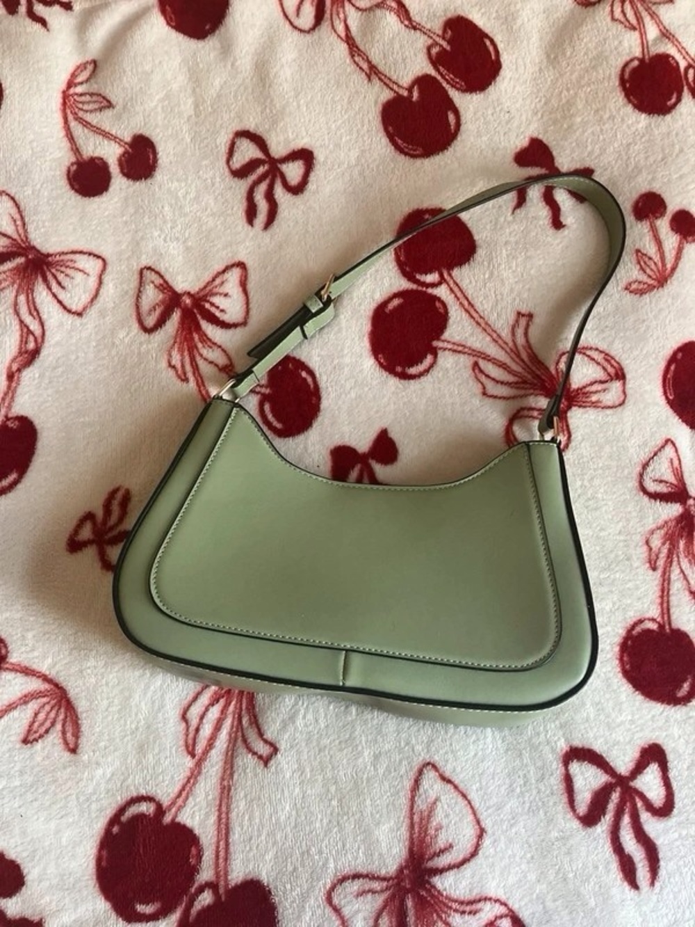 H&M Sage Green Faux Leather Crossbody Bag